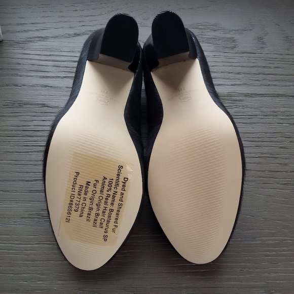 Ann Taylor Gray Calf Hair Heels - Picture 3 of 7